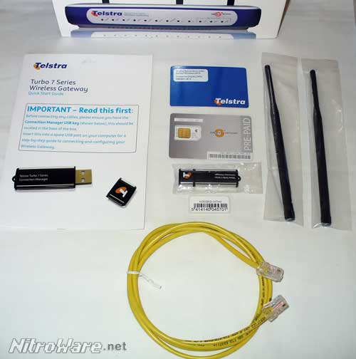 Product Bundle. Power Supply not pictured, SIM card displayd is part of the review kit and must be subscribed to seperately. 3G9WT Product bundle