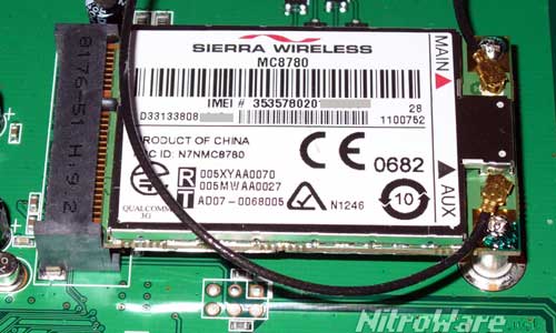 Sierra Wireless MC8780 3G Modem in the Mini PCI Express form factor - Click to enlarge Sierra Wireless MC8780 3G Modem in the Mini PCI Express form factor