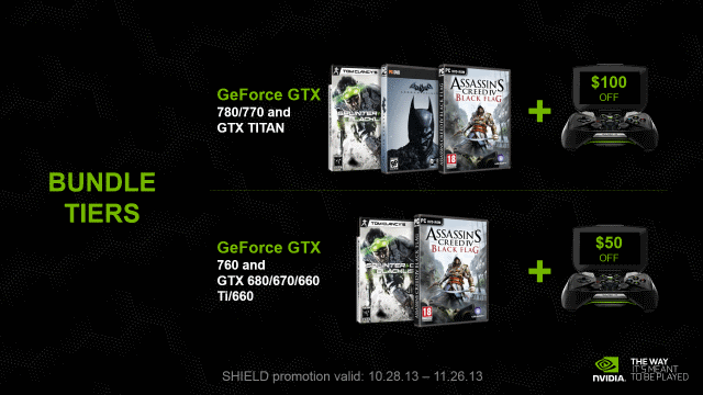 nvidia geforce gtx holiday game bundle with shield tiers nvidia geforce gtx holiday game bundle with shield tiers
