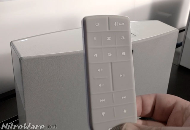 A unique feature of the remote control bundled with the Soundtouch series is the thumbs up/down buttons, which help the listen rate the music from the comfort of their listening position and optimise their playlists bose soundtouch remote control