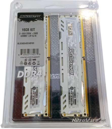 For those who want something simplier without any overclock despite how subtle, DDR4-2400 kits are now low priced and suit Broadwell-E's now raised memory speed, such as this new pure white 16GB Ballistix Sport Kit from Crucial Crucial Ballistix Sport White DDR4-2400 16GB kit of two 8GB RAM.