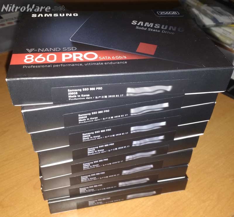 Newly purchased 860 PRO 256GB SSDs we have deployed in production Samsung 860 pro 256GB