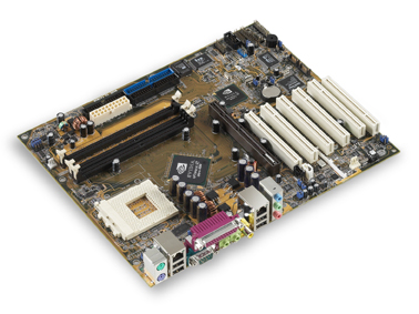 ASUS A7N8X mainboard - featuring the NVIDIA nForce2 chipset and integrated dual networking from NVIDIA and 3Com Corp - 2003 ASUS A7N8X mainboard - featuringthe NVIDIA nForce2 chipset and integrated dual networking from NVIDIA and 3Com Corp - 2003