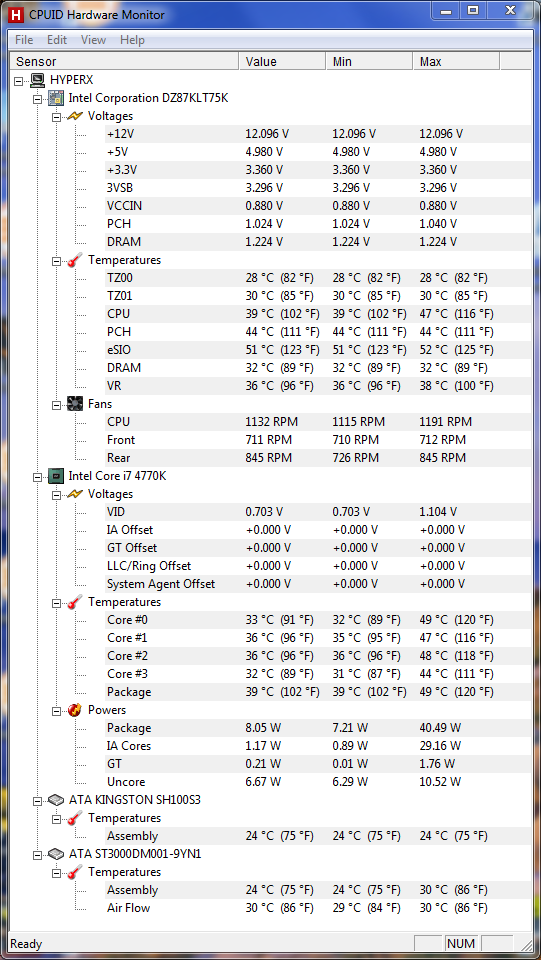 4770K Idle temps and power – C6/7 states disabled Haswell i7-4770k idle temp