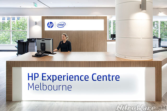Anyone is welcome to the centre, visitors are greeted at by reception staff who can assist with use of the facilities. hp exprience centre melbourne showroom reception