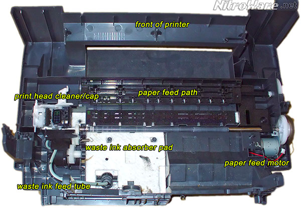 Epson Stylus TX100 Multi-function Inkjet printer - Internals rear view