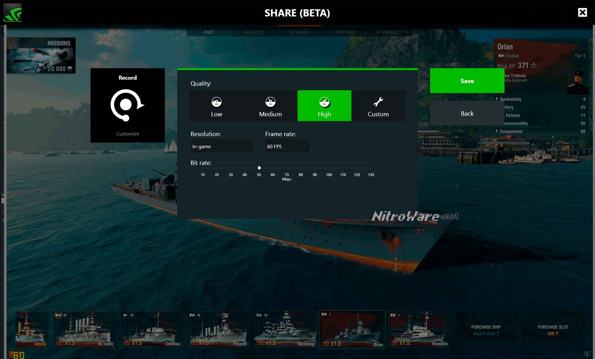 GeForce Experience share overlay - video capture settings nvidia geforce experience share shadowplay