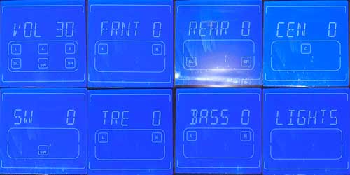 S550 control pod LCD display pages