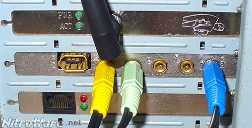 six channel connection to Sound Blaster Audigy Sound Card