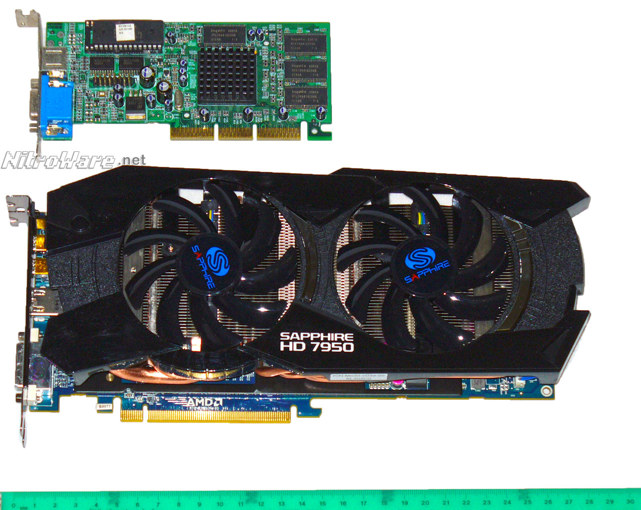 Sapphire Radeon HD7950 OC versus Radeon 7000 PCB length