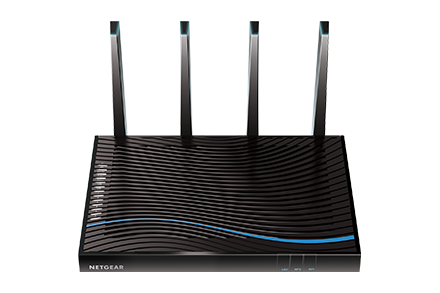 The NETGEAR D8500 Nighthawk X8 doesn't look like any other NETGEAR Nighthawk... netgear D8500 front