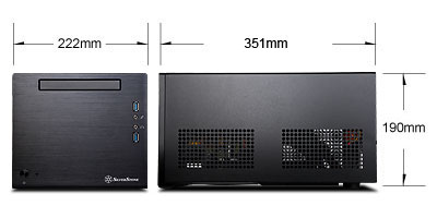 Silverstne SG08 Small Form Factor chassis dimensions. Source:SilverStone